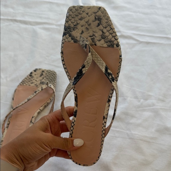 J. Crew Women's Beige and Black Snakeskin Sandals - Picture 5 of 5